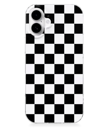 Feams for iPhone 16 Plus Case [Compatible with Magsafe] Slim Shockproof Protective TPU Phone Cover for iPhone 16 Plus 6.7" Women Girls, Black Checkered - color: Black Checkered, size: for iPhone 16 Plus (6.7 Inch)