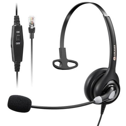 Arama Phone Headset for Office Phones for Polycom & Other IP Phones(A600S1)
