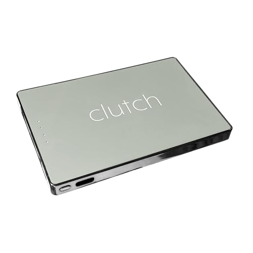 Clutch - Pro USB-C Portable Charger - Compatible with iPhone 15, 16, 17 & Android Devices - Power Bank Magnetic Battery - TSA Travel Approved - USB Rechargeable - Built-in Cable - 5000 mAh - 3.7oz - color: Gray