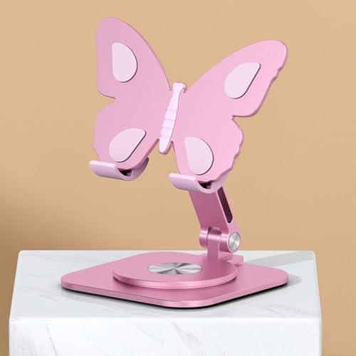 Phone Stand, Butterfly Shape Aluminum Alloy Mobile Phone Holder, Height Adjustable, Foldable Portable Stand, for Desktop Tablet (1PC)