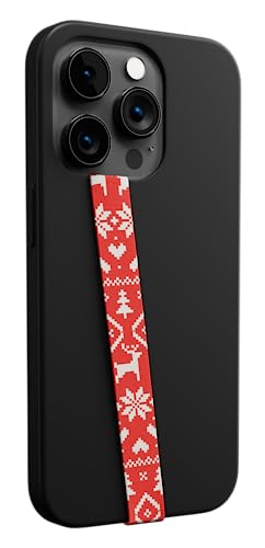 Phone Loops: Non-Elastic Phone Grip, Phone Strap, Phone Holder for Hand - Small, Light and Discreet Phone Loop Cell Phone Holder for Hand - Phone Finger Holder - color: Fabric: Tricot