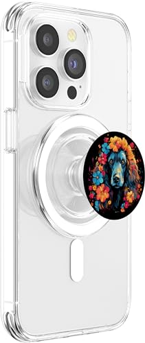 Colorful Poodle watercolor Art Pet Dog Mom Poodle PopSockets MagSafe PopGrip for iPhone - style: MagSafe
