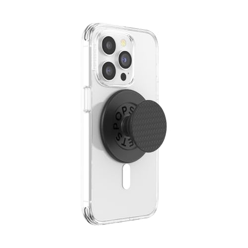 PopSockets Phone Grip for MagSafe, Magnetic Holder- Carbonite Weave - color: Carbonite Weave MS, style: MagSafe