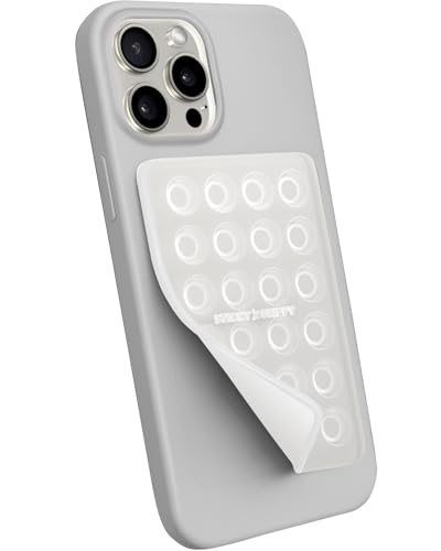 StickyGrippy Suction Phone Case Mount, Sillicon Adhesive Phone Accessory for iPhone and Android, Hands-Free Fidget Toy Mirror Shower Phone Holder, Tiktok Videos and Selfies (Translucent) - color: Translucent