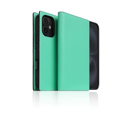 SLG D8 Neon Full Grain Leather Wallet Case for iPhone 16 - [2-in-1] Handcrafted Detachable Diary Style with Magnetic MagSafe Back Cover, Gift Box Included (Teal) - color: [D8 Neon] Teal, size: iPhone 16