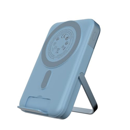 JUOVI for Magsafe Power Bank 10000mAh Portable Charger with Stand - color: Blue