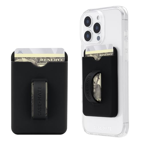 Case-Mate Magnetic Card Holder/Wallet for iPhone with Loop Grip - Black - color: Black
