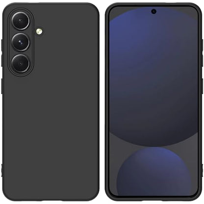 TENOC Phone Case for Samsung Galaxy S24 FE, Black Case Anti-Fingerprint Protective Bumper Matte Cover - color: Black, size: S24 FE