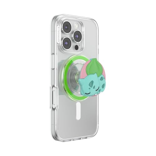 PopSockets Phone Grip for MagSafe, Magnetic Holder- Sleepy Bulbasaur - color: Sleepy Bulbassaur, style: MagSafe
