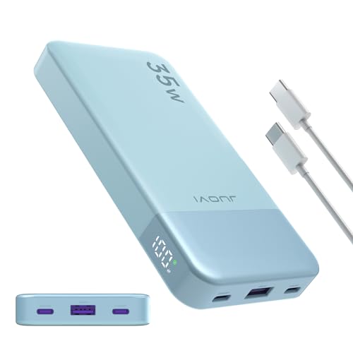 JUOVI Portable Charger 35W 10000mAh Power Bank - color: Blue