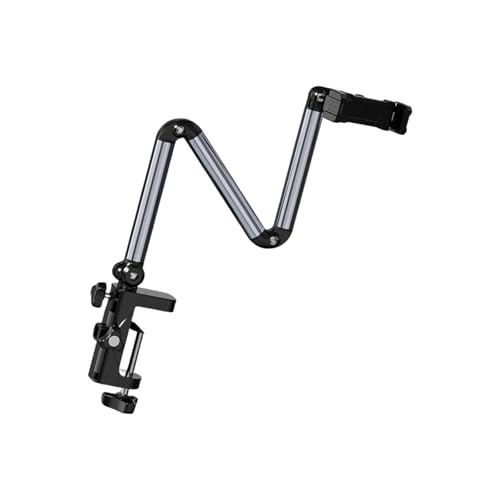 Aluminum Folding Tablet Stand 360-Degree Rotating Clamp Mount with 4 Articulated Arms Desk Bedside Cradling Bracket for Smartphones E-Readers 58cm - color: All purpose model