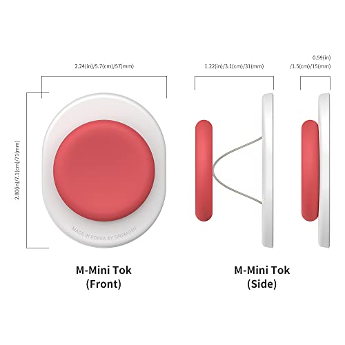 Sinjimoru Magnetic Phone Grip for MagSafe, Silicone Grip Stand, Raspberry - color: Raspberry