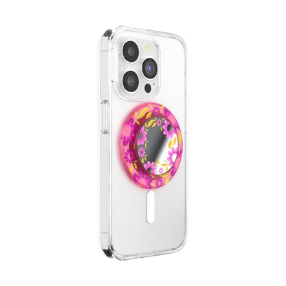 PopSockets Phone Grip for MagSafe, Magnetic Holder- Pink Relief - color: Pink Relief, style: MagSafe