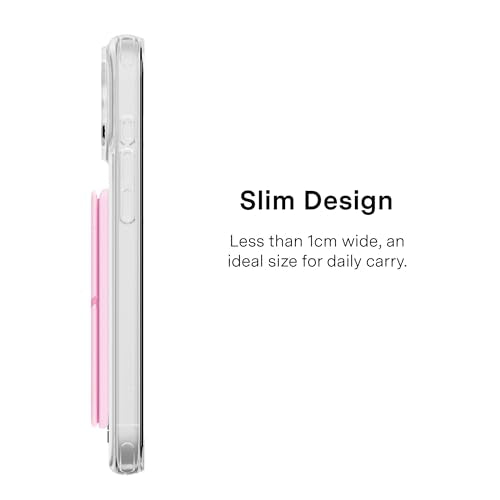 VELVET CAVIAR compatible with MagSafe Wallet 2.0 | Magnetic Card Holder Wallet for iPhone 17/16/15/14/13/12 or Phone Cases compatible with MagSafe | Ghosted Pink - color: Ghosted Pink