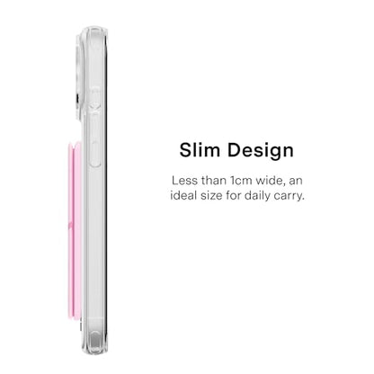 VELVET CAVIAR compatible with MagSafe Wallet 2.0 | Magnetic Card Holder Wallet for iPhone 17/16/15/14/13/12 or Phone Cases compatible with MagSafe | Ghosted Pink - color: Ghosted Pink