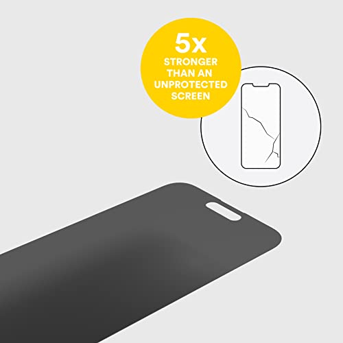 BodyGuardz Pure 3 Privacy Screen Protector for iPhone 14 Pro Max, 2-Way Privacy Technology With Maximum Strength 9H Anti-Spy Tempered Glass, Easy Installation, Perfect Touch Sensitivity