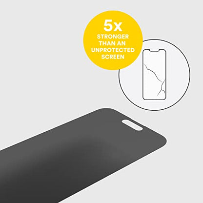 BodyGuardz Pure 3 Privacy Screen Protector for iPhone 14 Pro Max, 2-Way Privacy Technology With Maximum Strength 9H Anti-Spy Tempered Glass, Easy Installation, Perfect Touch Sensitivity