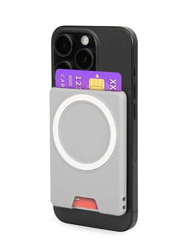 PROfezzion Double Sided Magnetic Wallet 2-Card Holder for MagSafe iPhones - color: Grey