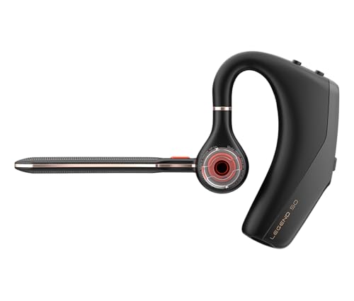 Poly Voyager Legend 50 UC Bluetooth Headset with Charging Case - 4 Noise-Canceling Mics, AI NoiseBlockAI & WindSmart Tech - Bluetooth Headphones with Mic, Smart Call Controls, All-Day Comfort - style: Legend 50 with Charging Case