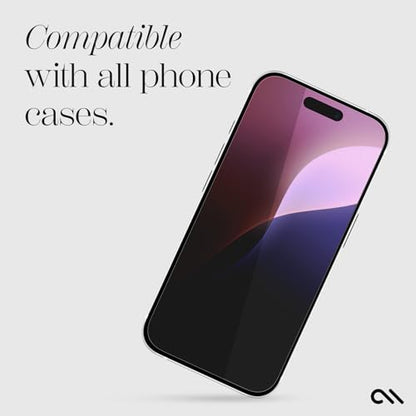 Case-Mate iPhone 16 Screen Protector - Anti-Scratch Tempered Glass with Shatter Protection - Slim, Durable 9H Glass with Touch Sensitivity, Ultra High Clarity, Case Friendly, and Easy to Apply - Clear - size: iPhone 16