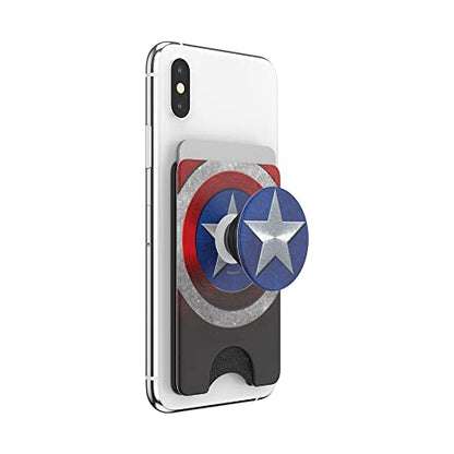PopSockets Adhesive Phone Wallet with Grip- Captain America - color: Captain America, style: Adhesive