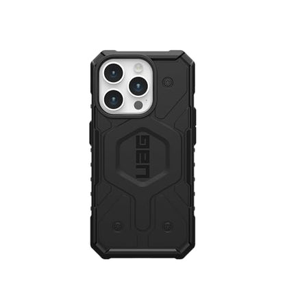 URBAN ARMOR GEAR UAG Case [Update Ver] Compatible with iPhone 15 Pro Case 6.1" Pathfinder Black Built-in Magnet Compatible with MagSafe Charging Rugged Military Grade Dropproof Protective Cover - color: Black