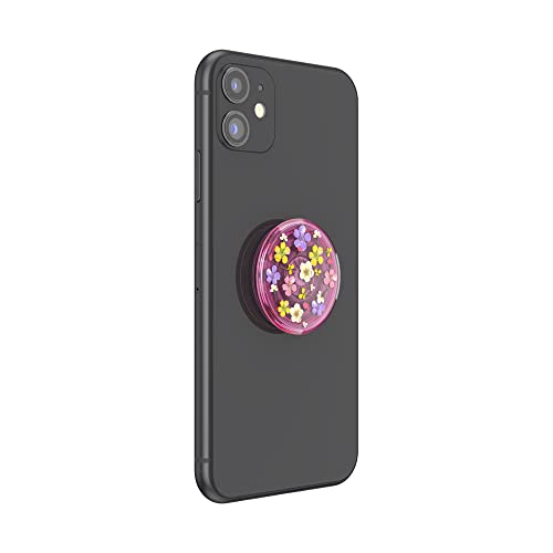 PopSockets Translucent Phone Grip with Expanding Kickstand, PopSockets for Phone, Translucent PopGrip - Pink Ditsy Floral - color: Ditsy Floral