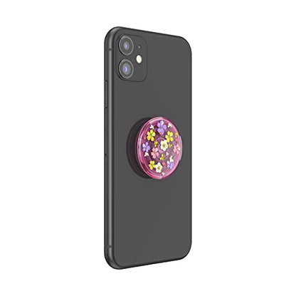 PopSockets Translucent Phone Grip with Expanding Kickstand, PopSockets for Phone, Translucent PopGrip - Pink Ditsy Floral - color: Ditsy Floral