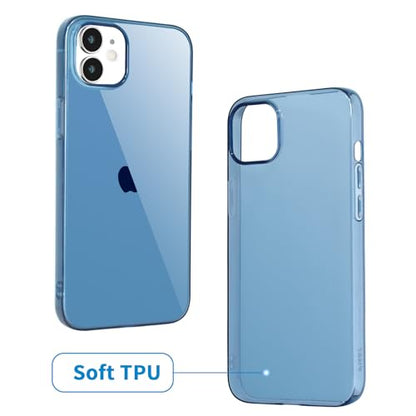 JJGoo Compatible with iPhone 12 mini Case, Soft Transparent Shockproof Protective Slim Thin Bumper Phone Cover, Navy Blue - color: Navy Blue