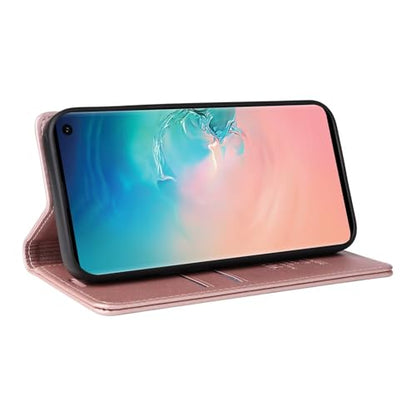 Compatible with Samsung Galaxy S10e Wallet Case PU Leather Flip Folio Case with Card Holder Magnetic Closure Shockproof Protective Phone Cover Rose Gold - color: Rose Gold, size: Samsung S10e
