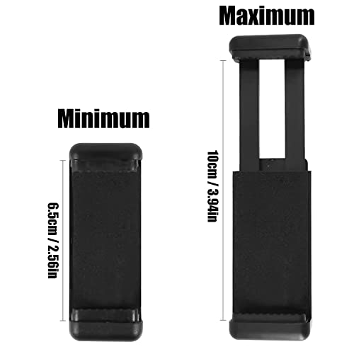PRAQECZ Universal Cell Phone Tripod Mount Adapter, Phone Holder Clip Connector Head Used for Monopod Selfie Stick Travel Mini Flexible Tripod and More - style: 1 pack