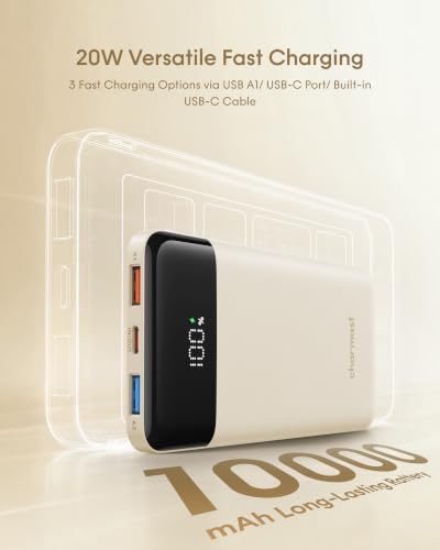 charmast Portable Charger Fast Charging,Built-in 4 Cables,6 Outs & 4 Inputs - color: Qianka
