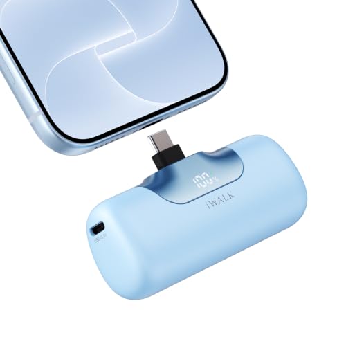 iWALK Portable Charger 5500mAh Next-Gen Small Power Bank 22.5W Fast Charging Battery USB-C Portable Phone Charger for iPhone 18/17/16/15 17 Plus 17 Pro Max iPad, Samsung Galaxy S25 Android,Baby Blue - color: Baby Blue