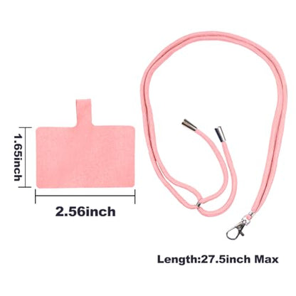 ELANE 8 Pieces Cell Phone Holder Around Neck,Adjustable Crossbody Phone Strap,Cell Phone Lanyard Crossbody Phone Lanyard - color: Pink