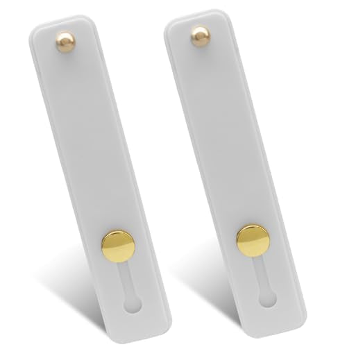 2 Pack 3.9 Inch Phone Loop Finger Holder (White) - color: White
