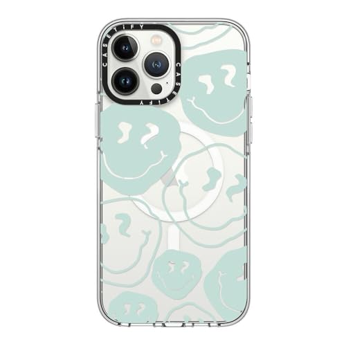 CASETiFY for iPhone 13 Pro Max Case - Impact Clear Compatible with MagSafe | Not Yellowing | 6.6 ft. 3x Military Grade Drop Protection | Aqua Smile Transparent | Clear - color: Aqua Smile Transparent, size: Iphone 13 Pro Max (6.7")