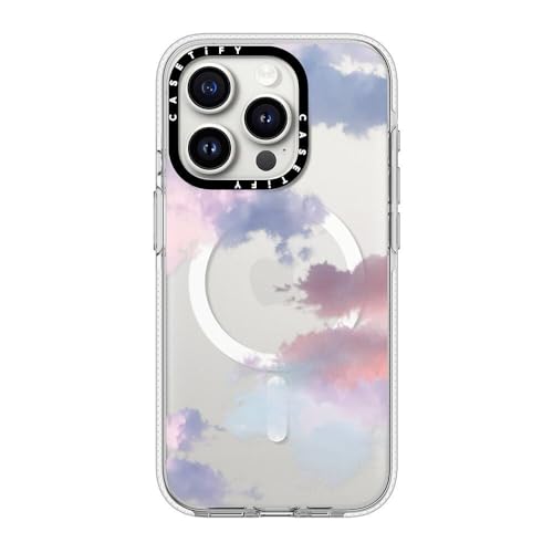 CASETiFY for iPhone 15 Pro Case - Impact Clear Compatible with MagSafe | Not Yellowing | 6.6 ft. 3X Military Grade Drop Protection | Clouds | Clear - color: Clouds, size: Iphone 15 Pro (6.1")