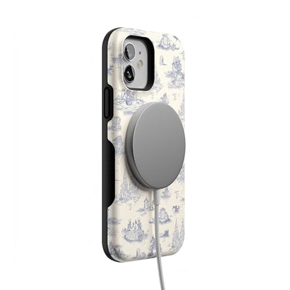 Casely iPhone 12 Mini Case | Graveyard Gathering | Skeleton Picnic | Bold Protective Design | MagSafe Compatible Design - color: Graveyard Gathering | Skeleton Picnic, size: Iphone 12 Mini