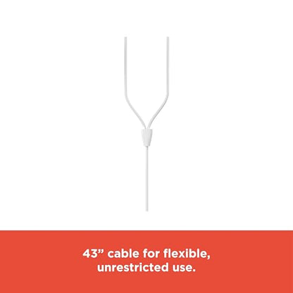 RadioShack USB-C Wired Earphones with Mic 10mm Drivers 3.5 ft Cable White