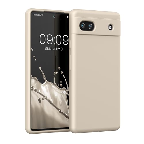 kwmobile Case Compatible with Google Pixel 6a Case - TPU Silicone Phone Cover with Soft Finish - Cream - color: cream, size: Pixel 6a