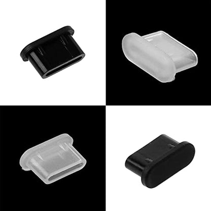 MYUBWTF Anti-dust Plug Set - 8 Silicone Caps, 4 Type-C & 4 Headphone Plugs, Compatible with Type C & Earphone Jacks