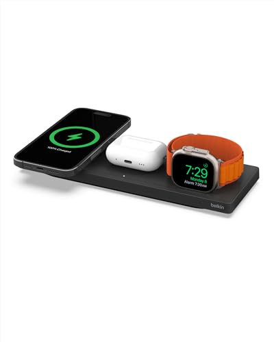 Belkin MagSafe 3 in 1 Wireless Charging Pad, Fast Charging Station - color: Black, style: New