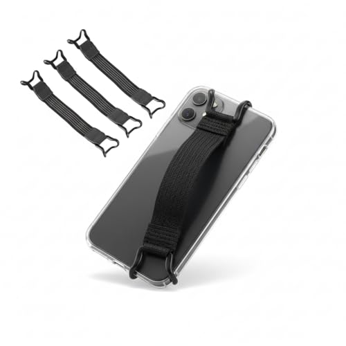 3 Pack Mobile Phone Security Hand Strap Holder for 5.2-7.5 Inch Smartphones Universal Drop Prevention Elastic Bundle Grip Belt for Kindle Phone 13/12/11/Xr/Xs Max and Other Smartphones