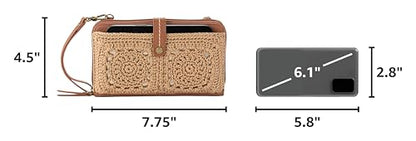 The Sak Iris Smartphone Crossbody Purse - Small Women's Cellphone Bag & Wallet For Everyday- Convertible Wristlet With Zipper | Fits Most Smartphones, Card Slots & Zip Pocket, Detachable Wristlet & Crossbody Straps, Hands-Free for Travel & Errands - color