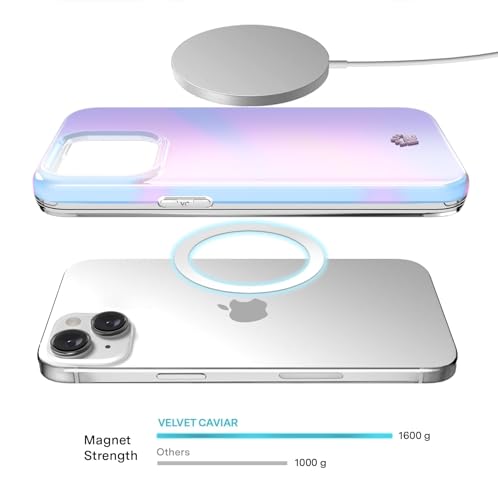 VELVET CAVIAR for iPhone 15 Case - Compatible with MagSafe - 10ft Drop Tested - Iridescent Holographic Nebula - color: Iridescent Nebula, size: 15
