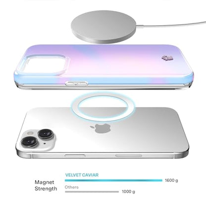 VELVET CAVIAR for iPhone 15 Case - Compatible with MagSafe - 10ft Drop Tested - Iridescent Holographic Nebula - color: Iridescent Nebula, size: 15
