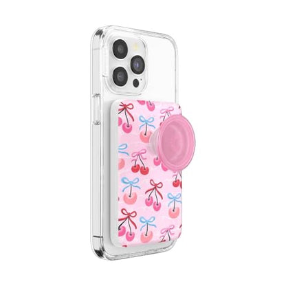 PopSockets PowerPack Phone Charger with MagSafe- Cherry Bows - color: Cherry Bows
