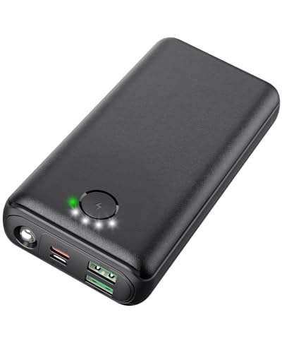 Portable Charger Power Bank 30000mAh USB C 22.5W Fast Charging Black