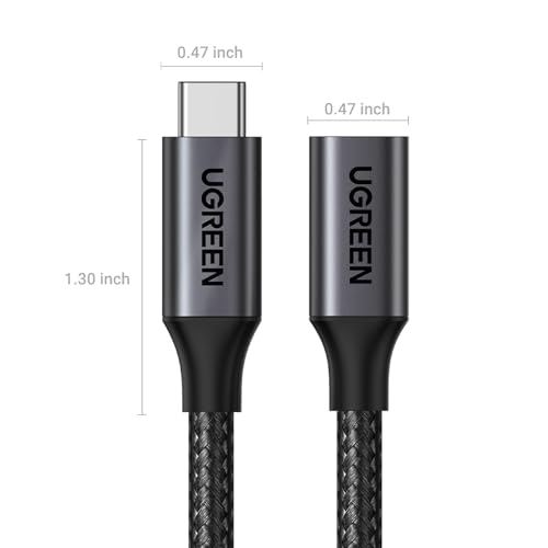 UGREEN USB C Extension Cable, (10Gbps/100W) USB C Extender 3.3 ft - color: Black, size: 3.3 FT