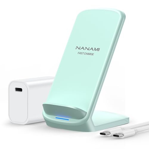 NANAMI Fast Charger, 15W Max Wireless Charging Stand with PD20W Adapter - color: Green